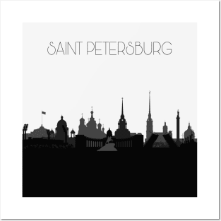 Saint Petersburg Skyline Posters and Art